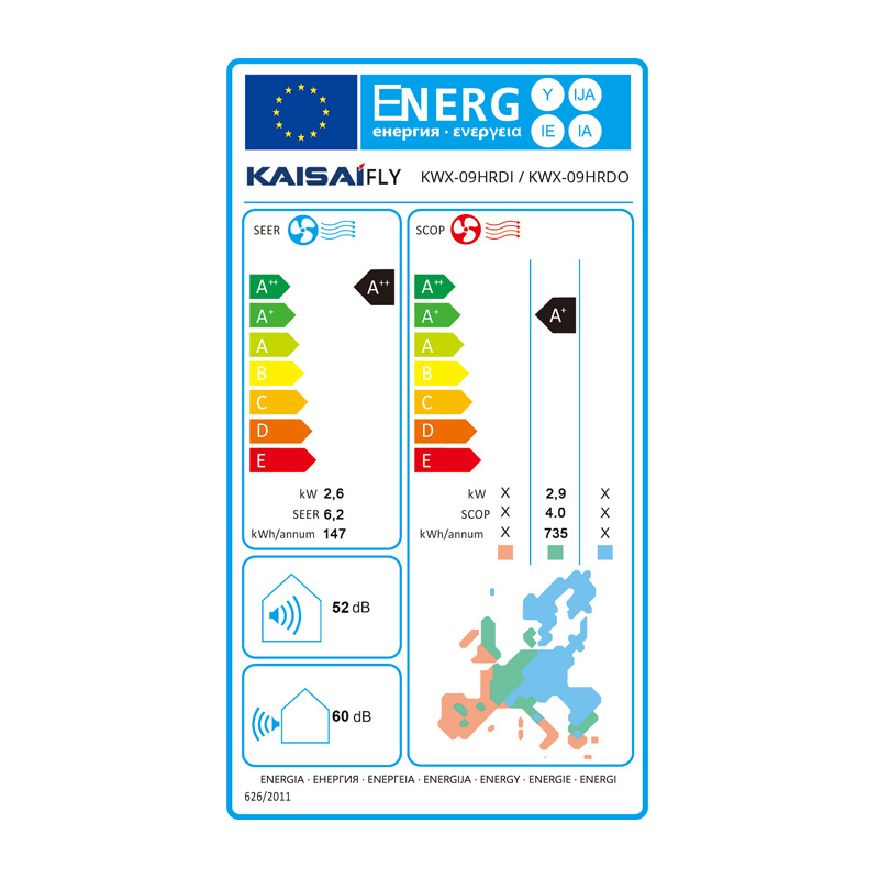 KAISAI Fly KWX-09HRGI-W + KWX-09HRGO Wandgerät-Set - 2.6 kW