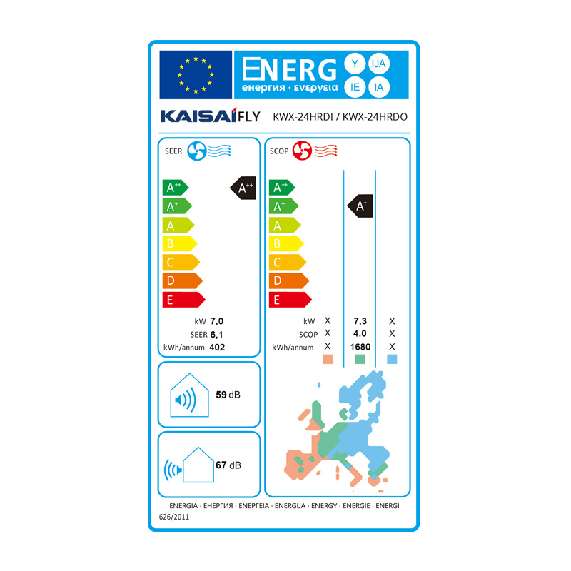 KAISAI One KRX-18AEGI + KRX-18AEGO Wandgerät-Set - 5,3 kW
