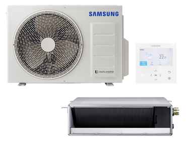SAMSUNG BAC Kanaleinbaugerät Set Kühlen 3.5 kW | Heizen 4.0 kW AC035RNMDK KB