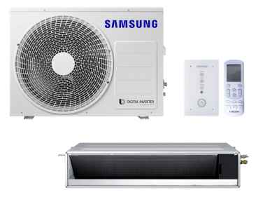 SAMSUNG BAC superfl. Kanaleinbaugerät Set Kühlen 5.0 kW | Heizen 6.0 kW AC052RNLDK IR