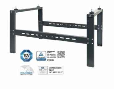 Bodenkonsole für Wärmepumpengeräte schwarzgrau, Höhe 400 mm, Tiefe 540 mm