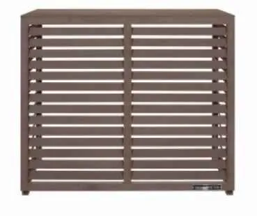 WPC Schutzgehäuse für Ausseneinheiten S 1050x495x830 mm, Walnuss grau