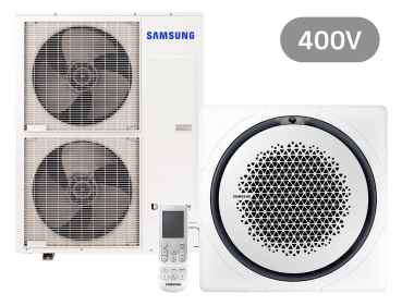 SAMSUNG BAC Deckenkassette Set Kühlen 13.4 kW | Heizen 15.5 kW AC140RN4PK IR 400 V eckig