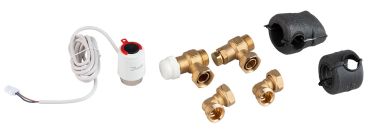 2-Wege-Ventil mit Antrieb2-Wege-Ventil mit Antrieb EKT2VK0Für die Abschaltung desHeizwasserdurchflusses.Für DAIKIN HPC Wandgeräte.