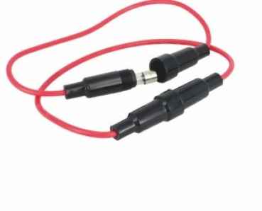 Aspen Sicherungshalter+Feinsicherung 1A mit Kabel, Pack 2 Stk