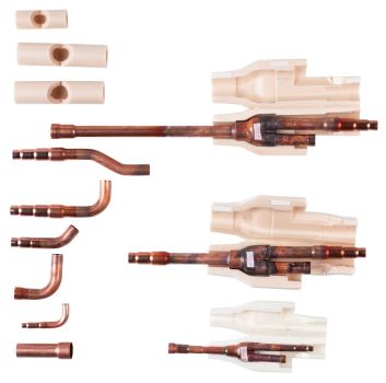 Verbindungskit für Multi AußengeräteTyp BHFQ23P907DAIKIN Verbindungs-KitBHFQ23P907Verbdingssatz für VRV AußengeräteVerbindungskit für Kupferrohrleitung,für zwei Modul-Außengeräte.