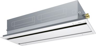 DAIKIN VRV Zwischendeckengerät 2-seitigTyp FXCQ125ADAIKIN Zwischendeckengerät 2-seitigausblasend FXCQ125AZwischendeckenkassette zum Anschluss anR410A VRV Systeme.GeräteaufbauZwischendeckenkassette mit 2-seitigemLuftausblas. Elegantes