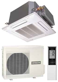 HITACHI 4-Wege-Kassettengerät LC RAI-35RPE + RAC-35NPE Deckengerät-Set - 3,5 kW