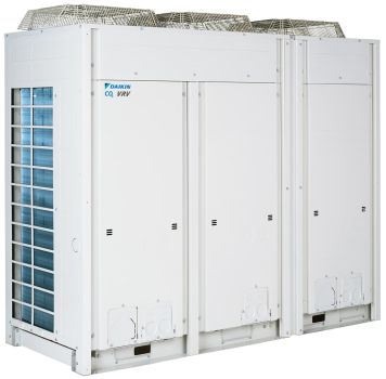 DAIKIN CO2 VRVTyp: RXYN-B Größe: 10DAIKIN CO2 VRV Wärmepumpe RXYN10BLuftdurchströmte Wärmepumpenaußeneinheitmit dem Kältemittel CO2 (R744)GeräteaufbauStabiles selbsttragendes Gerätemodul mitGrundrahmen und stabilen Füßen.Wetterfest,