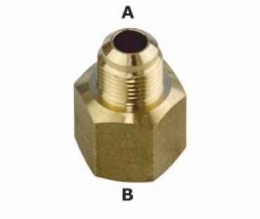 Reduzier-Aufschraubstutzen 1/4""M - 3/8""W SAE (7/16""-5/8"" UNF) incl. Dichtring