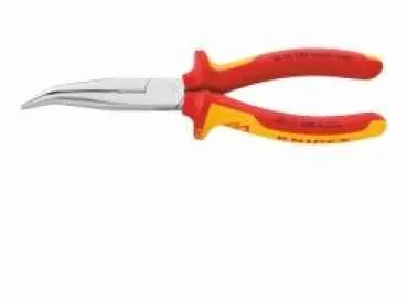 KNIPEX VDE Flachrundzange m. Schneide, 200 mm, 40°, verchr.