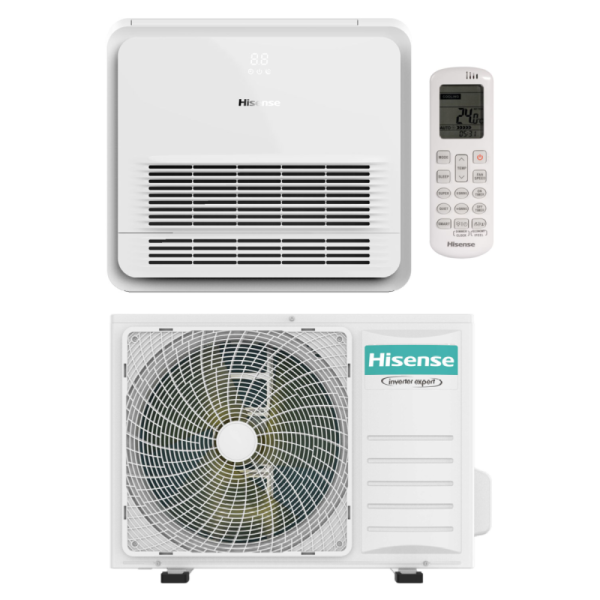 Hisense Console AKT26UR4RK8 + AUW26U4RS8 Truhengerät Klimaanlage Komplettset 2,6 kW
