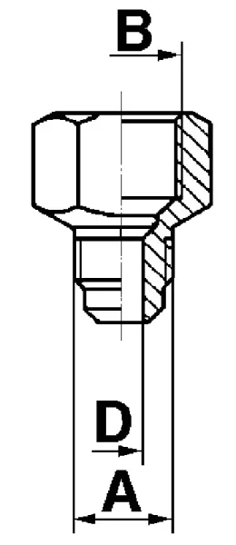 Aufschraubstutzen AS 5/8"x7/16"UNF