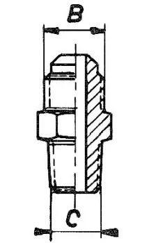 Einschraubstutzen konisch EK 3/4"UNFx1/2"NPT