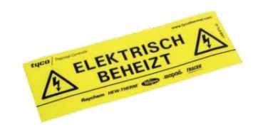 Chemelex Kennzeichnungsaufkleber ETL-G elektrisch beheizt