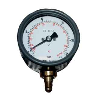 Haenni Saugmanometer -1/+12,5bar 80mm R134a/404A/507 Glyzerin