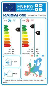 KAISAI One KRX-18AEGI + KRX-18AEGO Wandgerät-Set - 5,3 kW