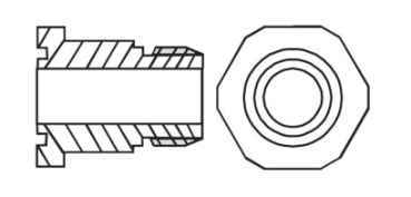 Alco Adapter für OM3/OM4/OW4 OM0-CBB 1-1/8" Einschraub