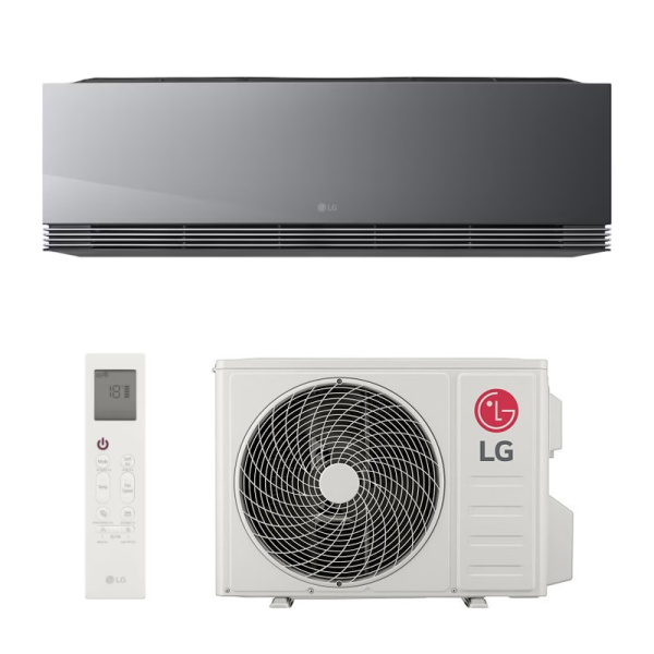 LG Artcool AI Mirror AA09SP.NS1 / AA09SP.U18 Single-Split Set | 2,5 kW | R32 WiFi Klimaanlage