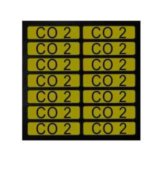 Aufkleber für Richtungspfeile CO2 (1 Satz = 14 St.)