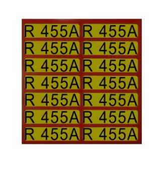 Aufkleber für Richtungspfeile brennbar R455A (1 Satz = 14 St.) brennbar