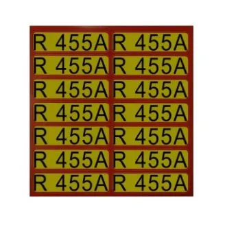 Aufkleber für Richtungspfeile brennbar R455A (1 Satz = 14 St.) brennbar