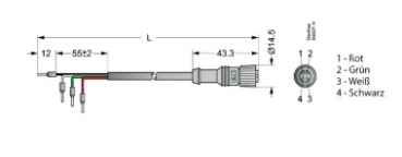 Danfoss Anschlusskabel m.Stecker f. ETS u.CCM/CCMT 034G2200