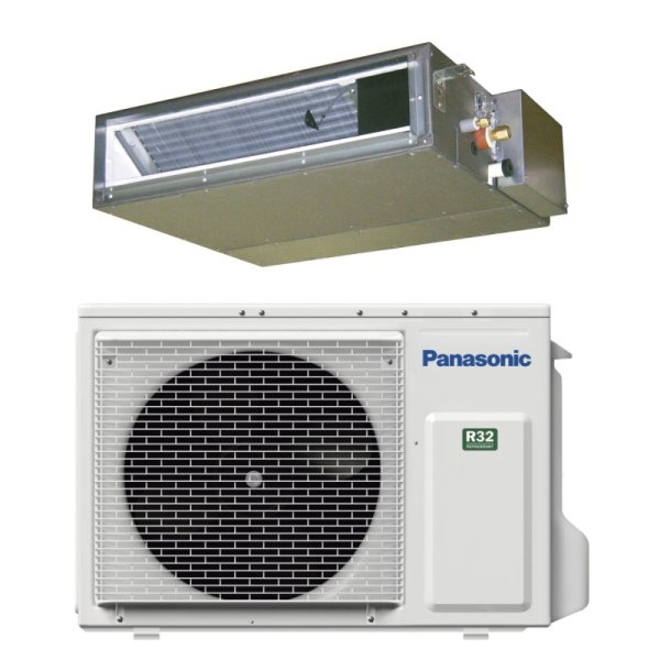 Panasonic Duct Inverter CS-Z60UD3EAW + CU-Z60UBEA – Kanalgerät-Set mit niedriger Pressung 6,0 kW R32 – Split-Klimaanlage
