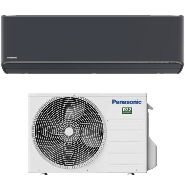 Panasonic Etherea Graphite CS-XZ25CKEW-H + CU-Z25CKE – Wandgerät-Set 2,5 kW R32 – Split-Klimaanlage