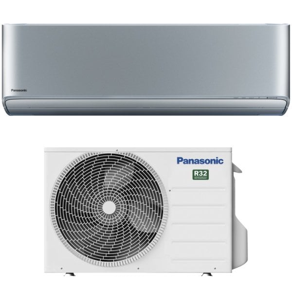 Panasonic Etherea Silver CS-XZ25CKEW + CU-Z25CKE – Wandgerät-Set 2,5 kW R32 – Split-Klimaanlage