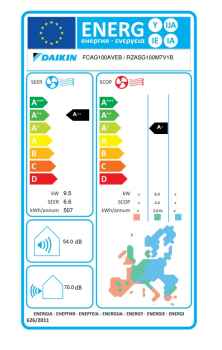 Daikin R-32 Roundflow Zwischendeckengerät FCAG100B + RZASG100MV1 - 9,50 kW