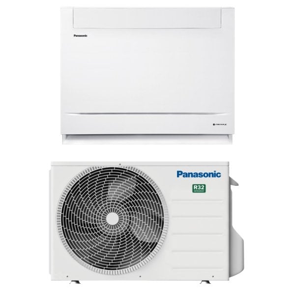 Panasonic Floor Inverter Plus CS-Z25CFEAW + CU-Z25CBEA – Truhengerät-Set 2,5 kW R32 – Split-Klimaanlage