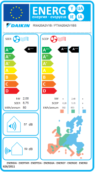 DAIKIN Stylish FTXA20BS+RXA20A9 Wandgerät SILBER 2.0 kW