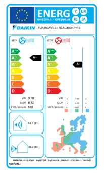 Daikin R-32 Deckengerät 4-seitig ausblasend FUA100A + RZAG100NY1 - 9,5 kW