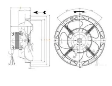 Glems Ventilator axial GT5,5R-200