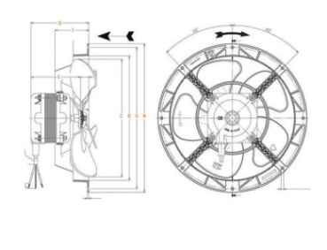 Glems Ventilator axial GT7R-200