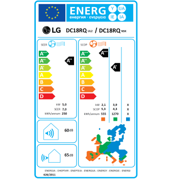 LG DELUXE DC18RK.NSK + DC18RK.UL2 Wandgerät-Set 5.0 kW