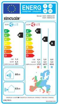 SINCLAIR SPECTRUM PLUS ASH-18BIS2/W Split-Wandgerät-Set 5.3 kW