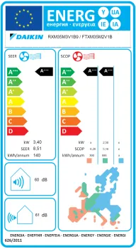 DAIKIN Germany FTXM35A + RXM35A9 Wandgerät-Set Perfera (5 Jahre Garantie) 3,4 kW