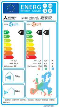 Mitsubishi Electric MSZ-LN25VG2V + MUZ-LN25VG2 Diamond Wandgerät-Set Pearl White 2.5 kW