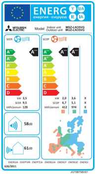 Mitsubishi Electric MSZ-LN35VG2V + MUZ-LN35VG2 Diamond Wandgerät - 3,5 kW