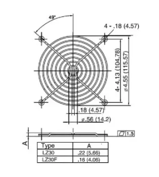 Papst Ventilatorschutzgitter LZ 30