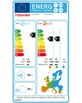 TOSHIBA SEIYA+ RAS-B05E2KVG-E + RAS-05E2AVG-E Wandgerät-Set 1.5 kW