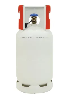 Stahlflasche Kaufflasche Kragen Rot 12,5L 48bar f. brennbare KM A2/A2L/A3