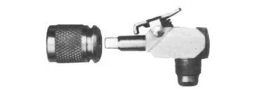 Schnellkupplung m. Schraderventil 90° V-35012 7/16"UNFx7/16"UNF gebogen