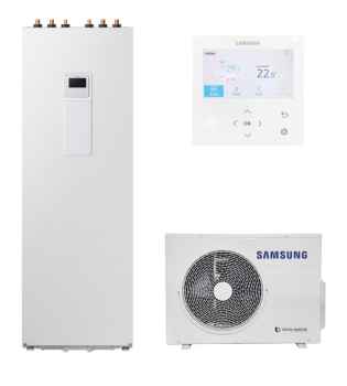 SAMSUNG Split 4kW 230V m. ClimateHub 260L Wärmepumpe