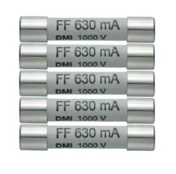 Testo Ersatzsicherungen 5erSet 630mA/1000V 0590 0006