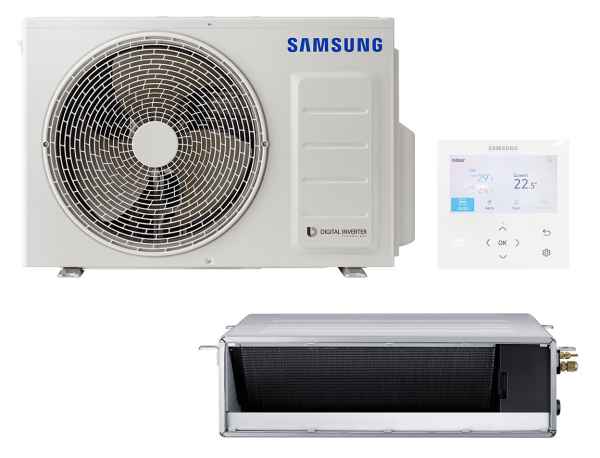 SAMSUNG BAC Kanaleinbaugerät Set Kühlen 3.5 kW | Heizen 4.0 kW AC035RNMDK KB