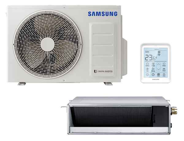 SAMSUNG BAC Kanaleinbaugerät Set Kühlen 3.5 kW | Heizen 4.0 kW AC035RNMDK SH11N