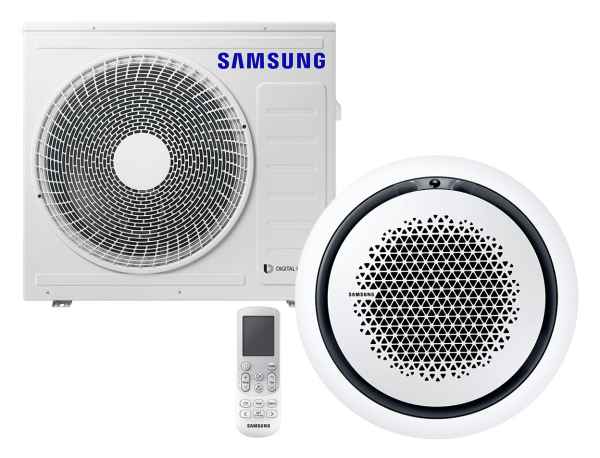SAMSUNG BAC Deckenkassette Set Kühlen 7.1 kW | Heizen 8.0 kW AC071RN4PK IR rund